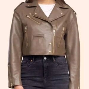 Blank NYC Women's Cognac Leather Jacket